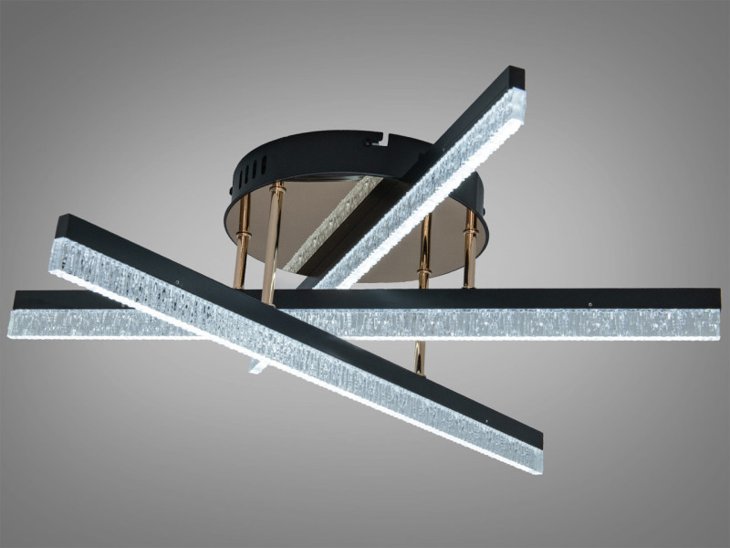 Люстра стельова LED чорна 48Вт до 8м²