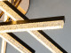 Люстра з акриловими розсіювачами чорна 80W
