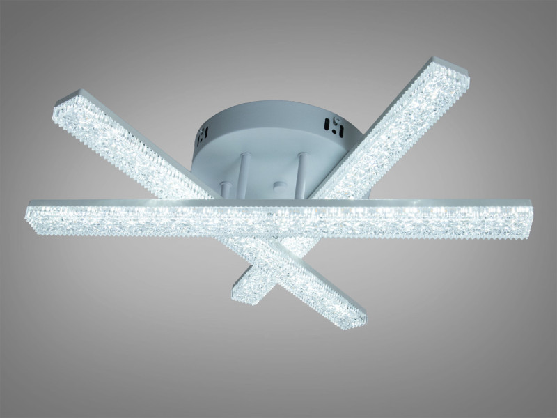 Стельова LED люстра біла 48W три модулі до 8м²