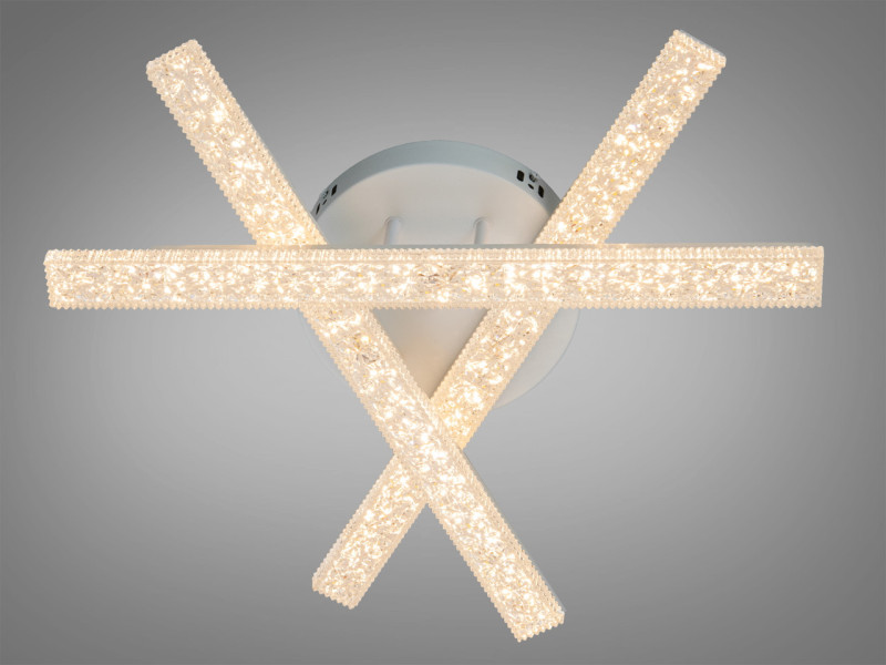 Стельова LED люстра біла 48W три модулі до 8м²