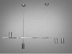 Люстра підвіс в стилі Loft, 4 лампи, хром