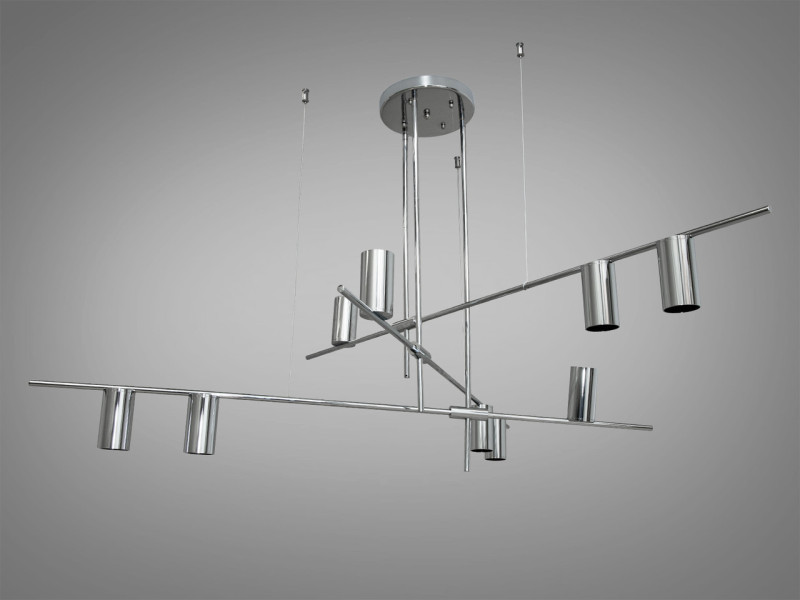 Люстра підвіс в стилі Loft, 9 ламп, хром