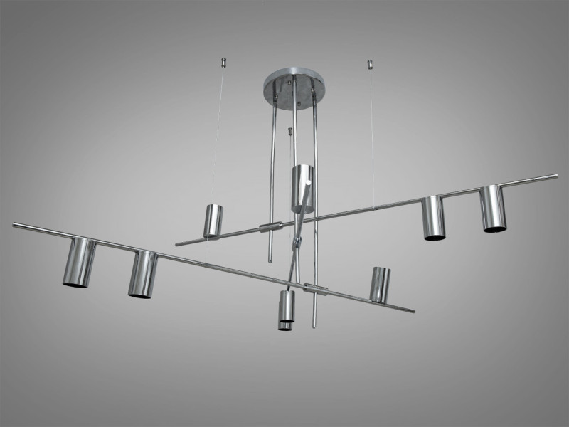 Люстра підвіс в стилі Loft, 9 ламп, хром