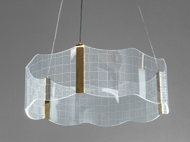 Люстра підвісна LED золото 25 Вт без пульта