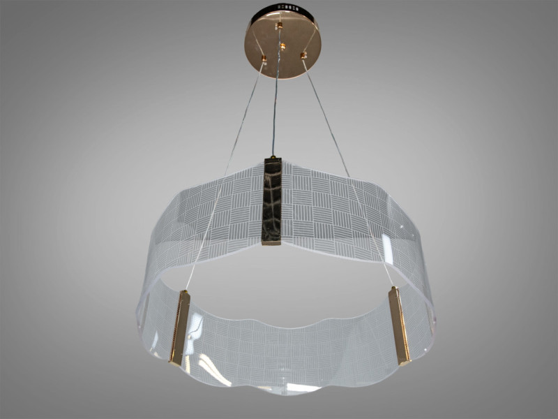 Люстра підвісна LED золото 25 Вт без пульта