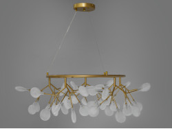 Підвісна люстра "Світлячок", 45 ламп, колір золото сатин
