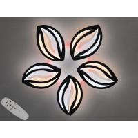 Світлодіодна люстра з димером та led підсвічуванням, 75W чорна